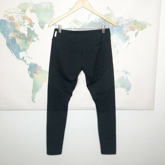 Zella Mesh Accent Leggings Size Medium Black - Picture 7 of 8